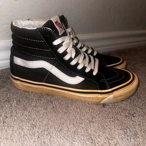 Vans off the wall style 38 Anaheim factory sk8 Black and White Skate Shoes
